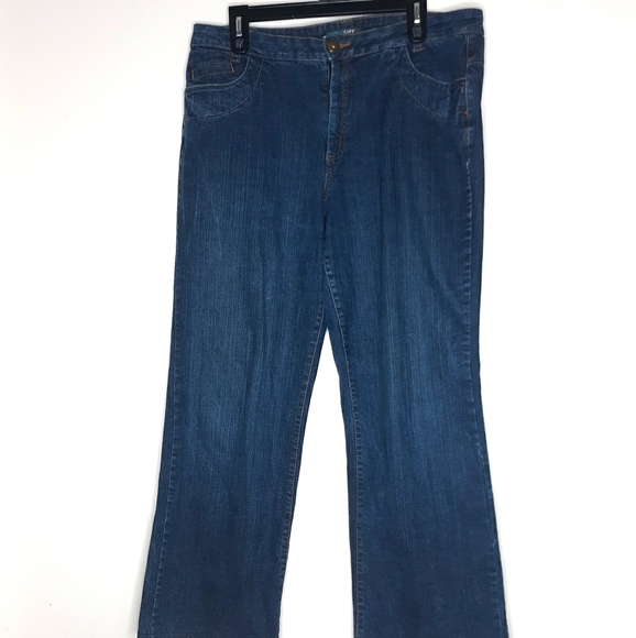 French Cuff Blue Bootcut Five Pockets Deni… - Picture 4 of 6